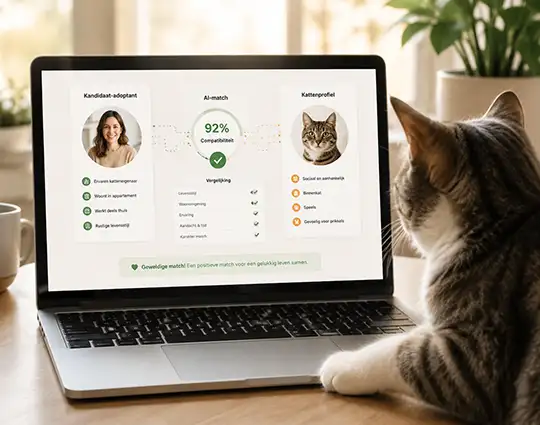 Kat kijkt naar matching-algoritme van Lucky Cats